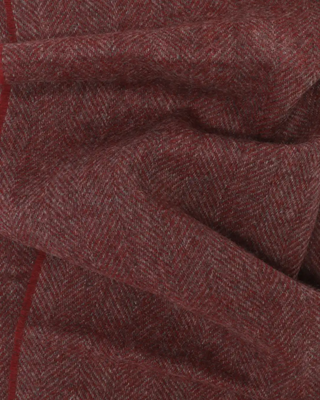 BUFANDA DE ESPIGA BURDEOS CASHMERE FULHAM