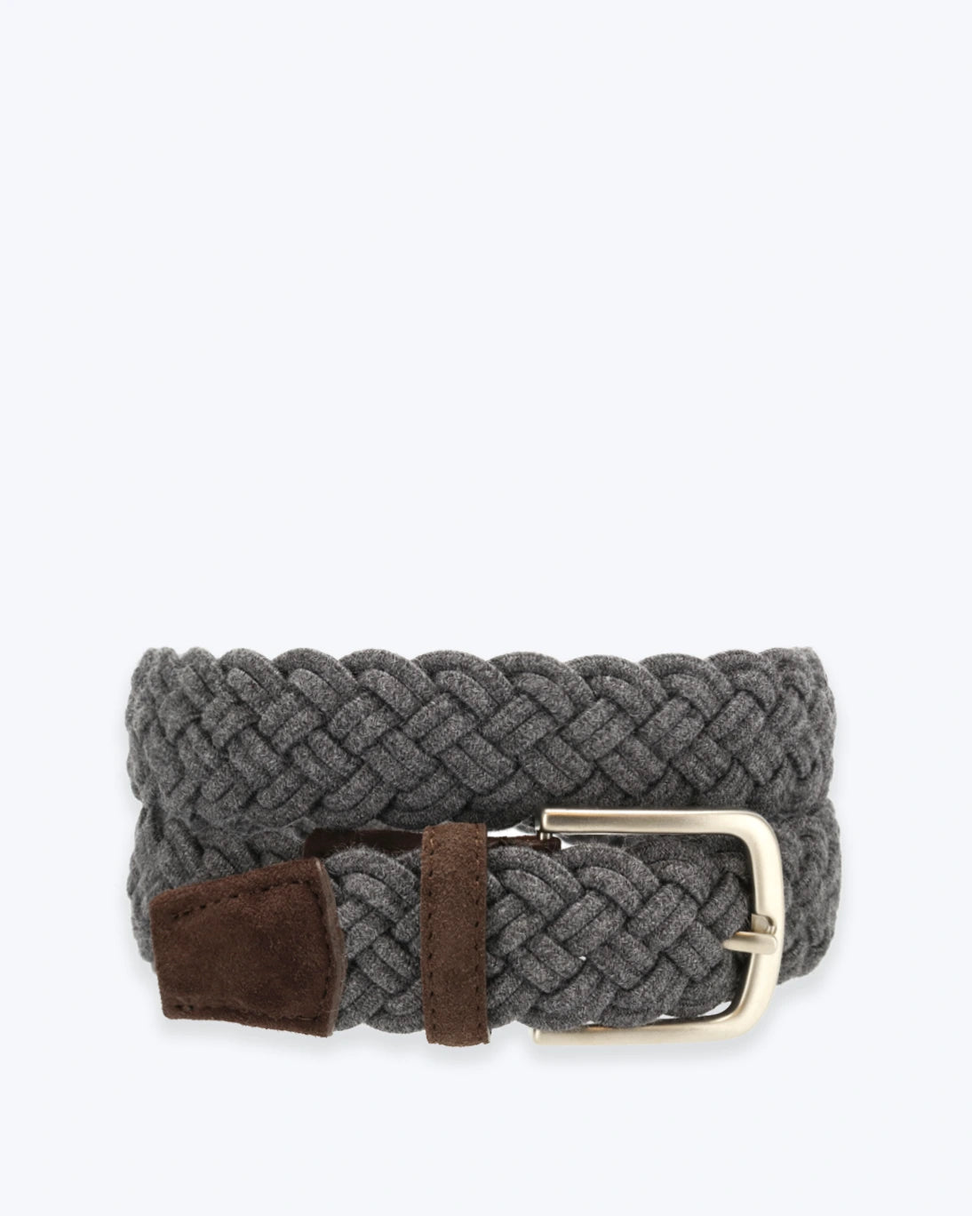 CINTURÓN GRIS TRENZADO DE ALGODÓN TWAY