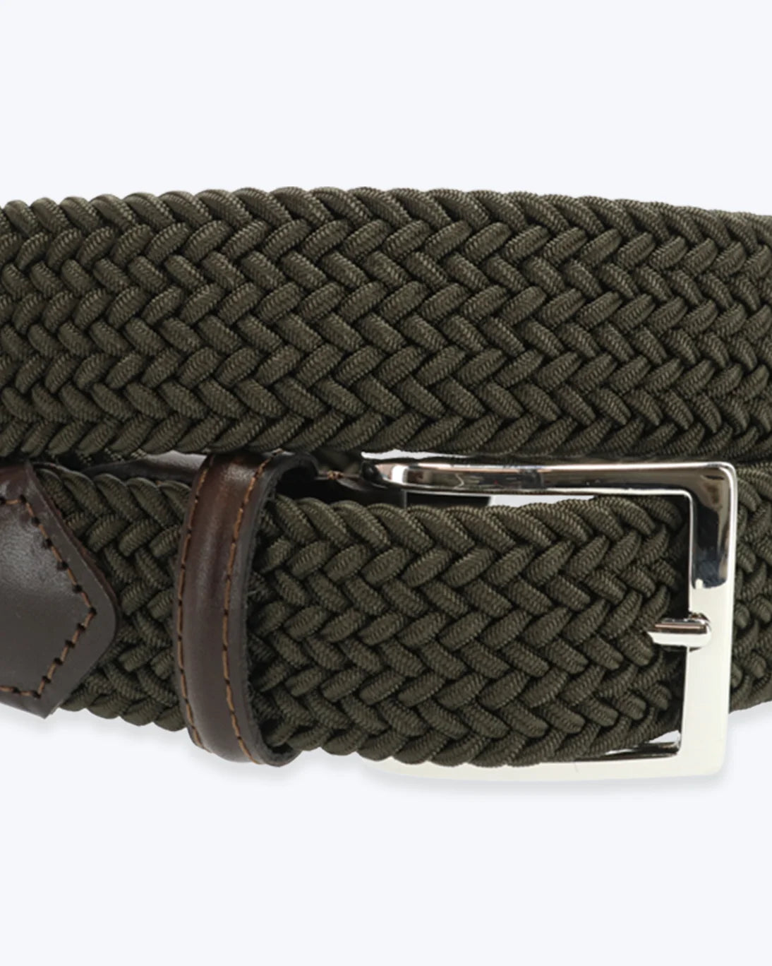 CINTURÓN TRENZADO ELÁSTICO VERDE ATHISON