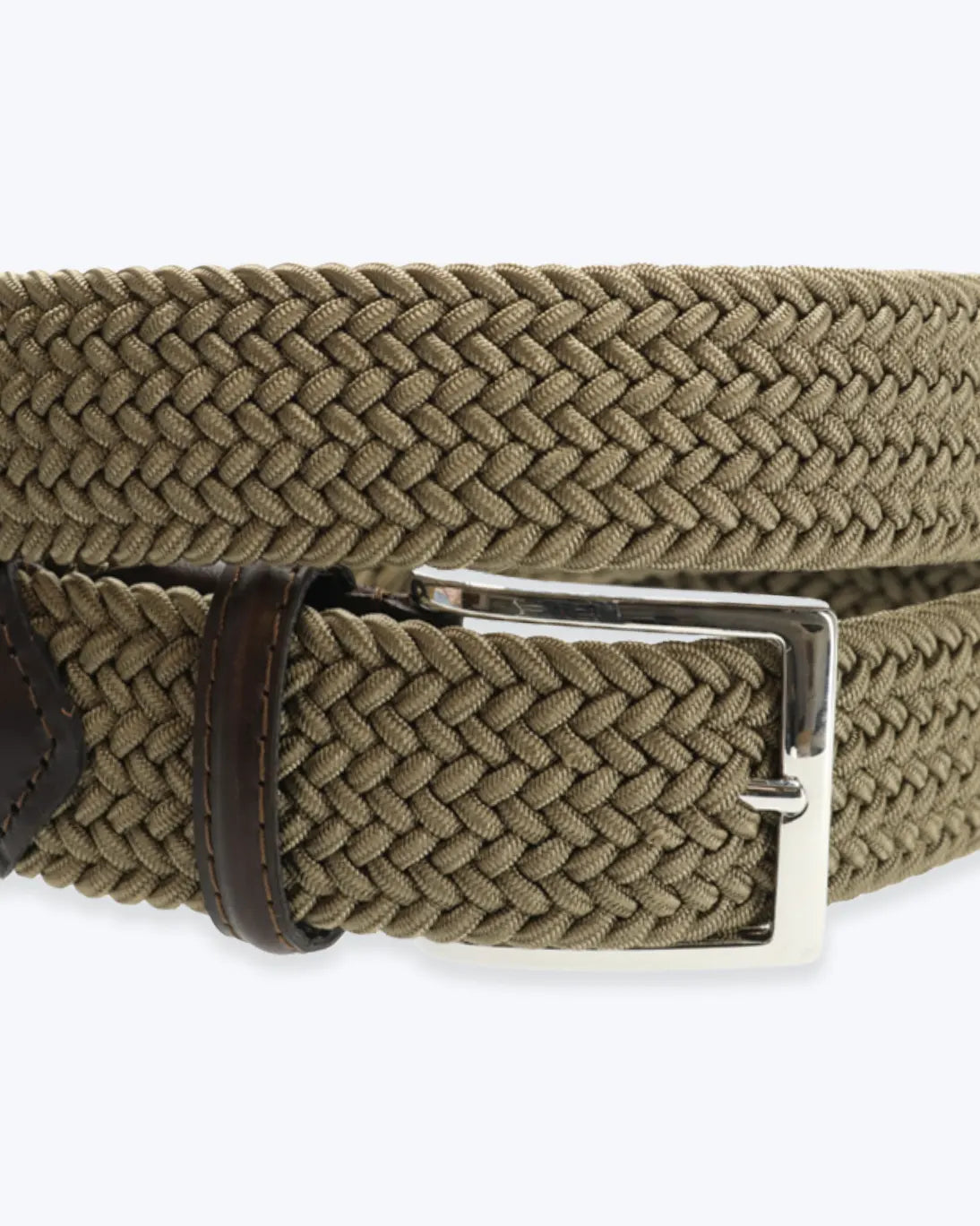CINTURÓN TRENZADO ELÁSTICO KAKI ATHISON