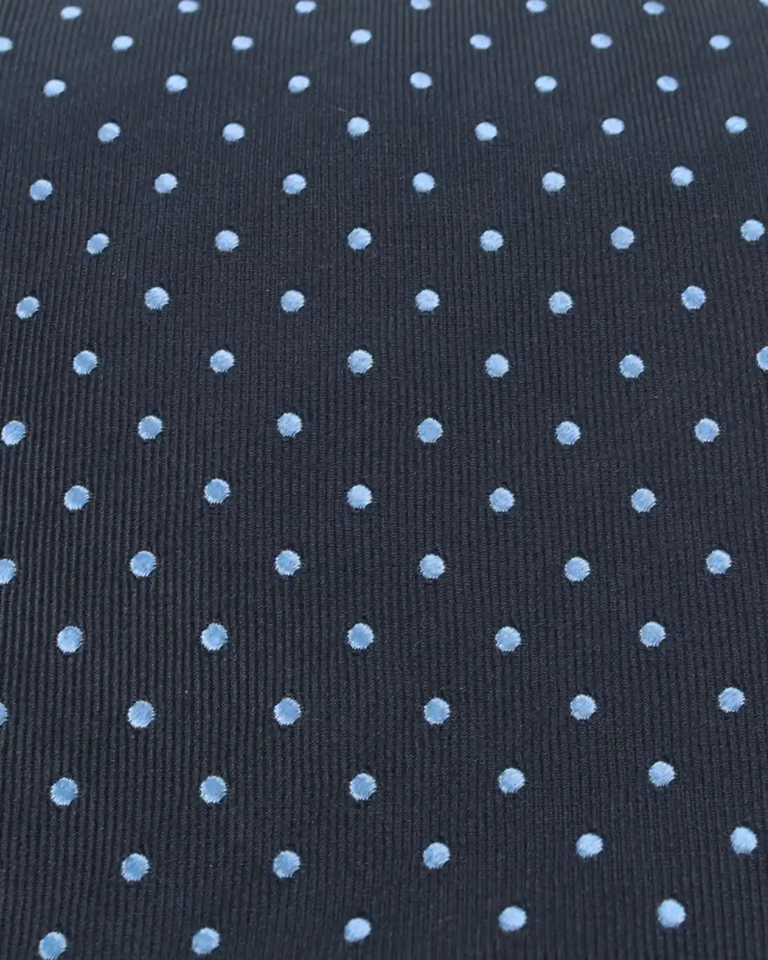 CORBATA DE SEDA NAVY CON TOPOS PETRONIUS
