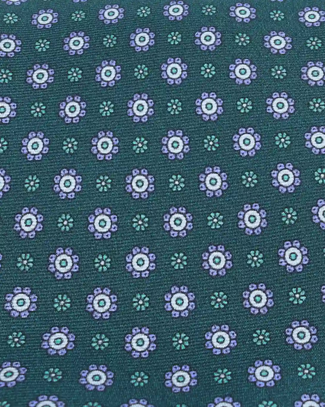 CORBATA DE SEDA VERDE CON FLORES FULHAM