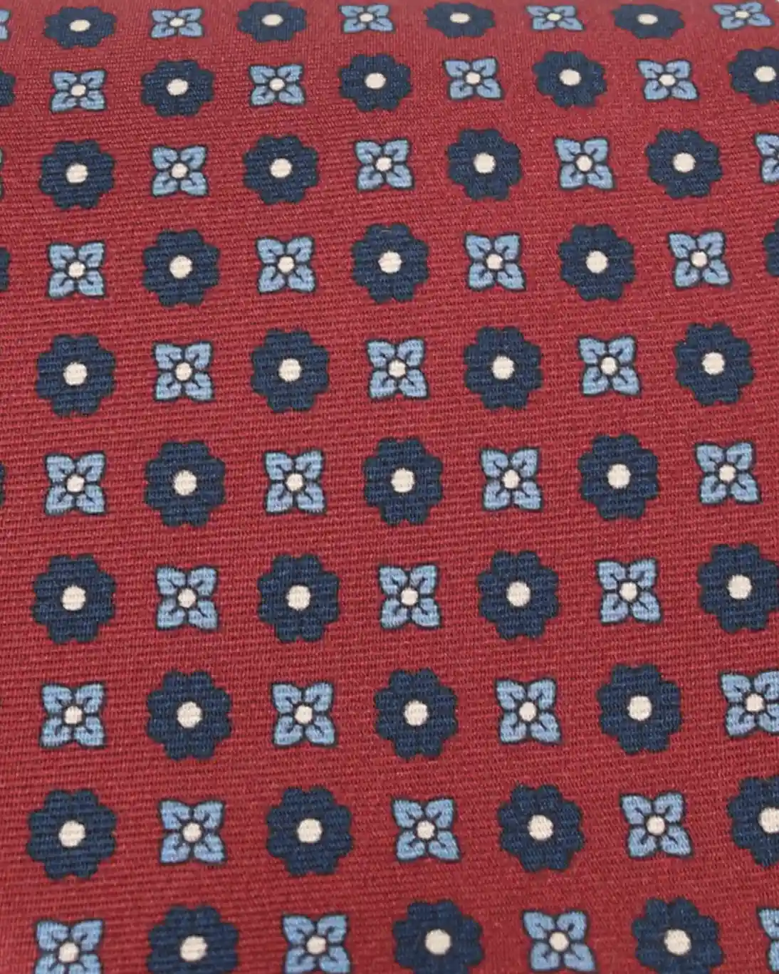CORBATA ROJA CON FLORES FULHAM