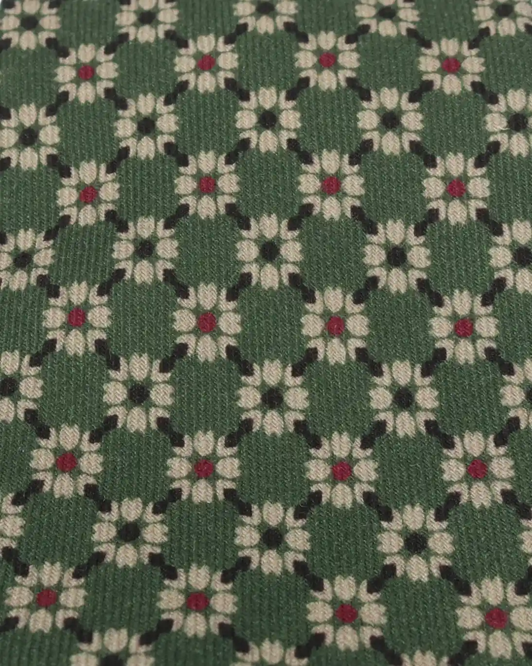 CORBATA DE LANA VERDE CON FLORES FULHAM