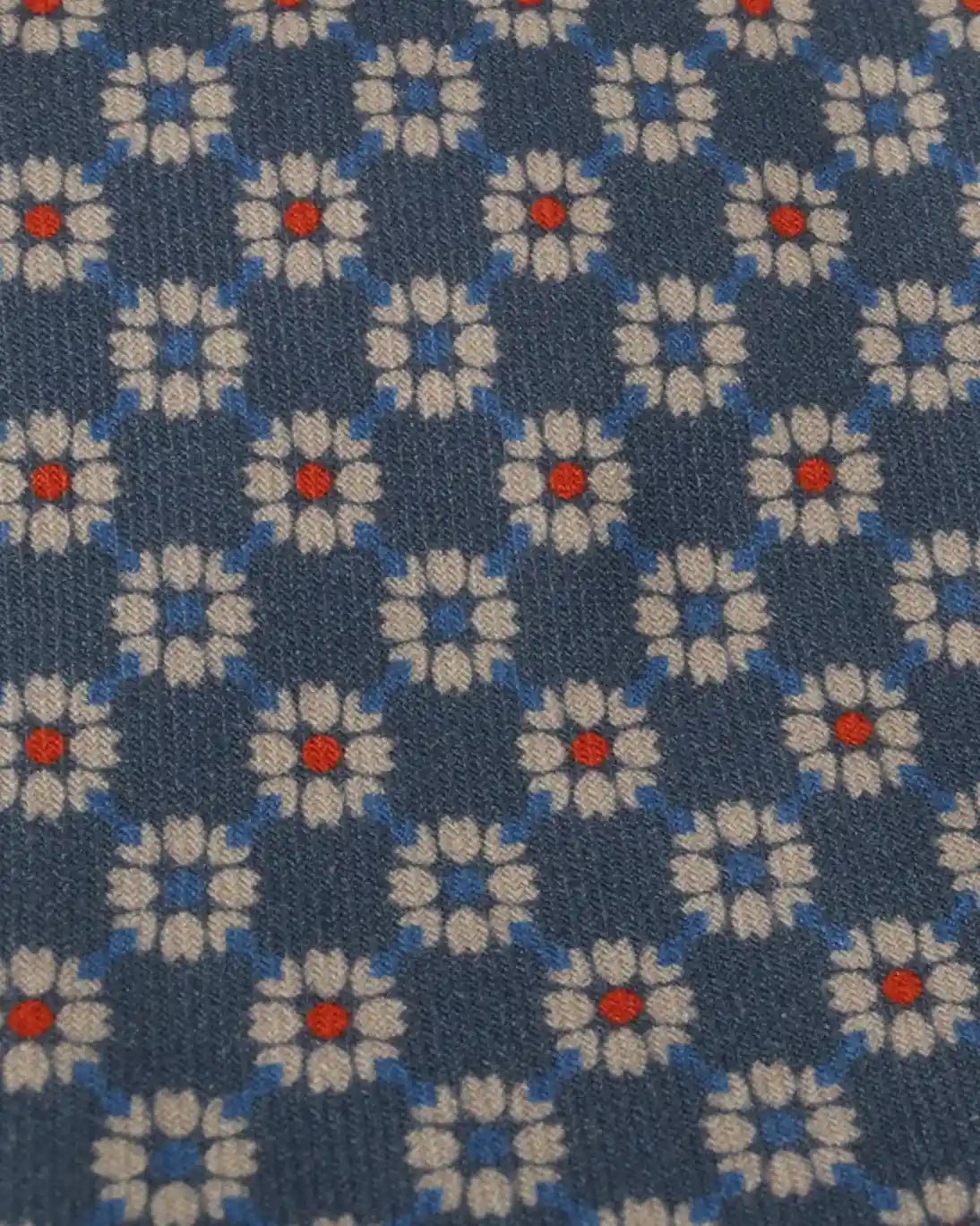 CORBATA DE LANA AZUL CON FLORES FULHAM