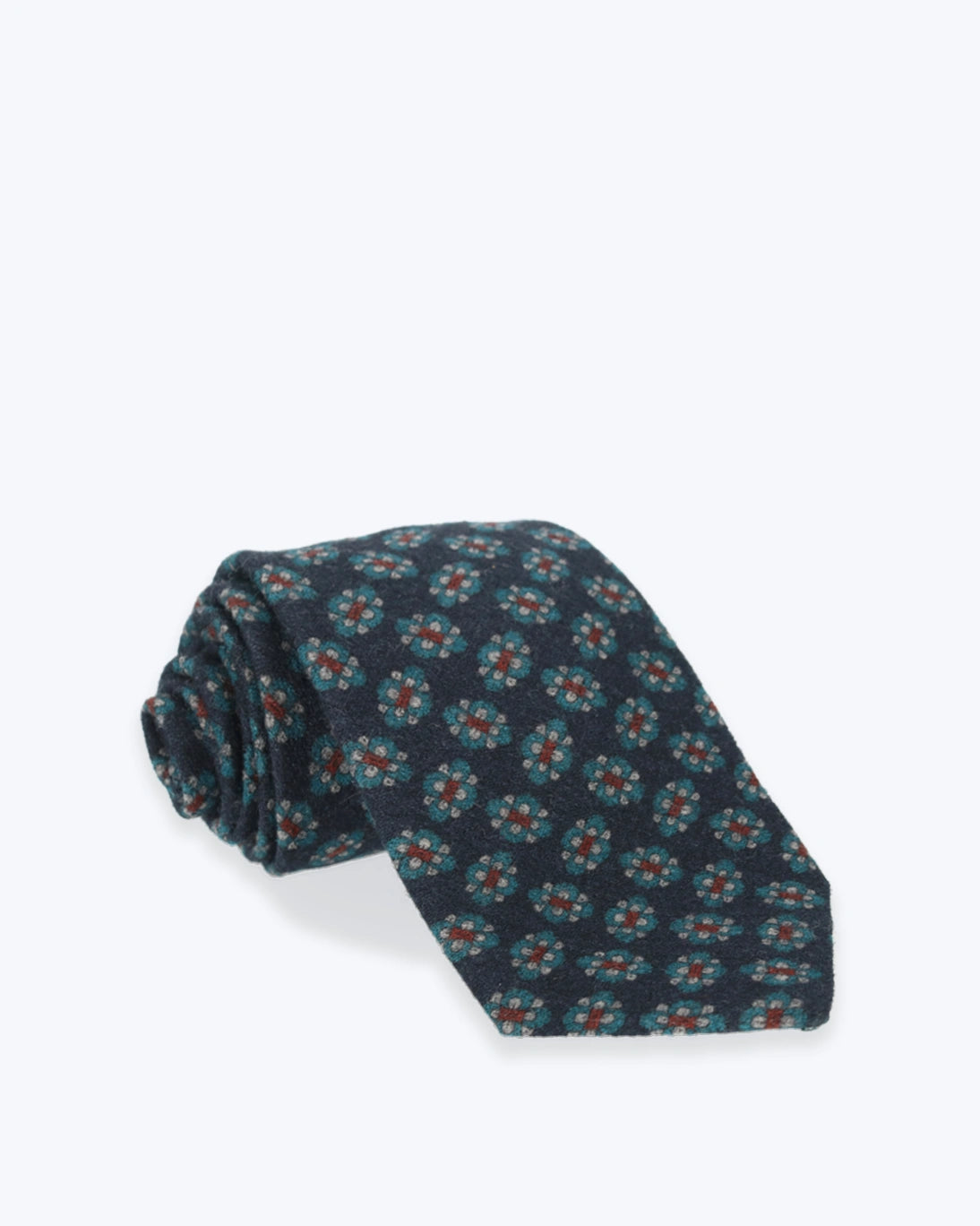 CORBATA DE LANA NAVY CON FLORES FULHAM