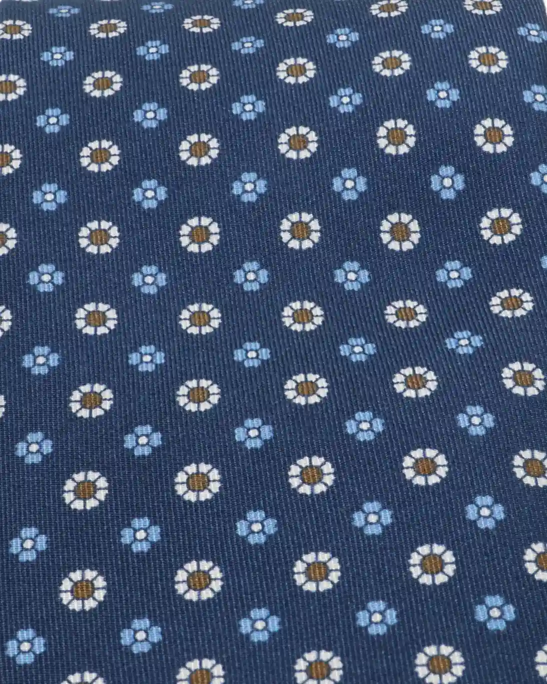 CORBATA DE SEDA AZUL CON FLORES ALTEA