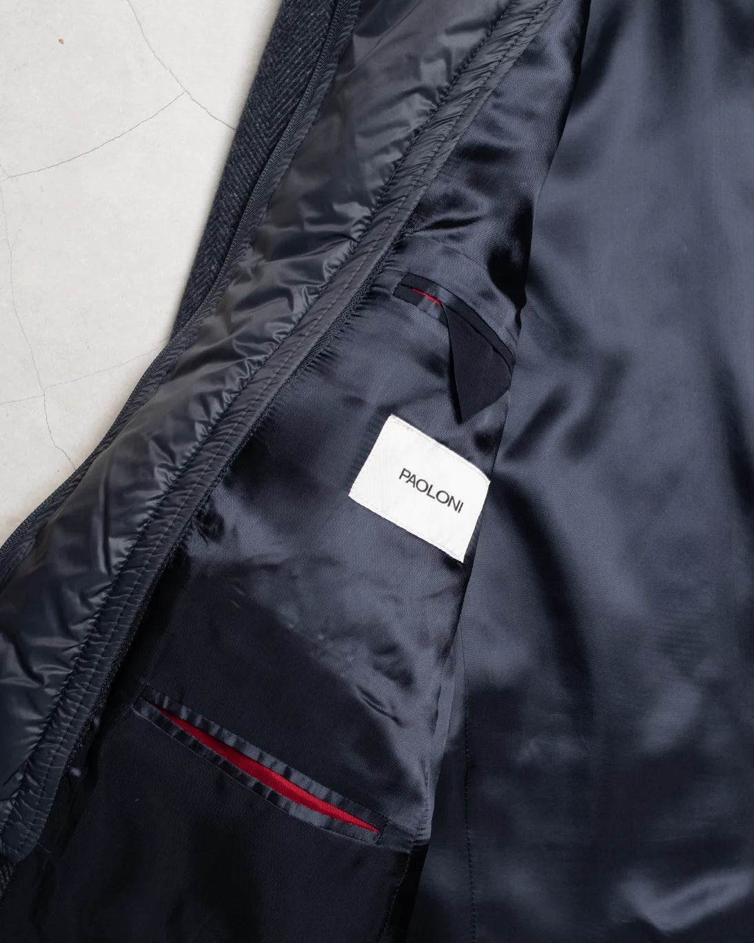 ABRIGO DE ESPIGA NAVY PAOLONI