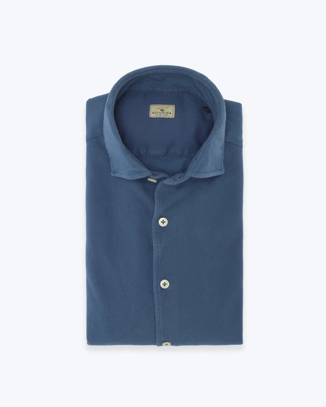 CAMISA DE PIQUÉ AZUL SONRISA