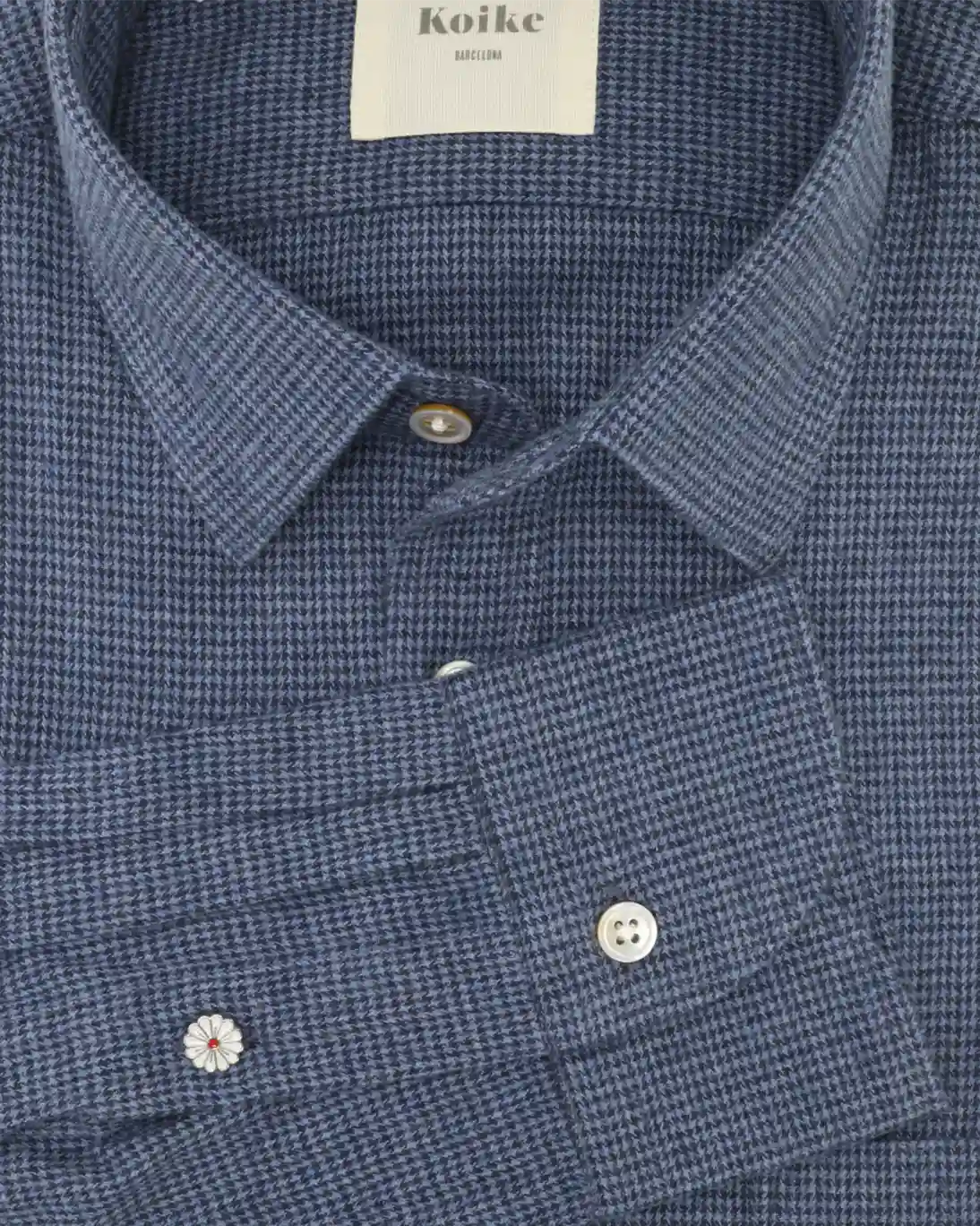 CAMISA PATA DE GALLO AZUL KOIKE