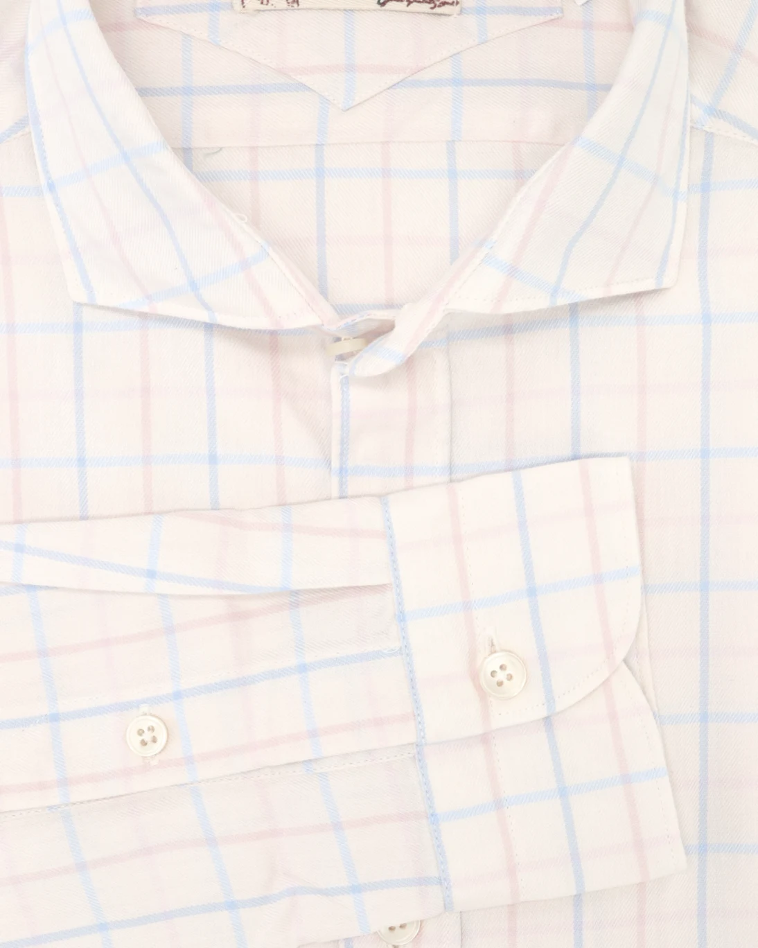 CAMISA BLANCA CON CUADROS NEW ENGLAND