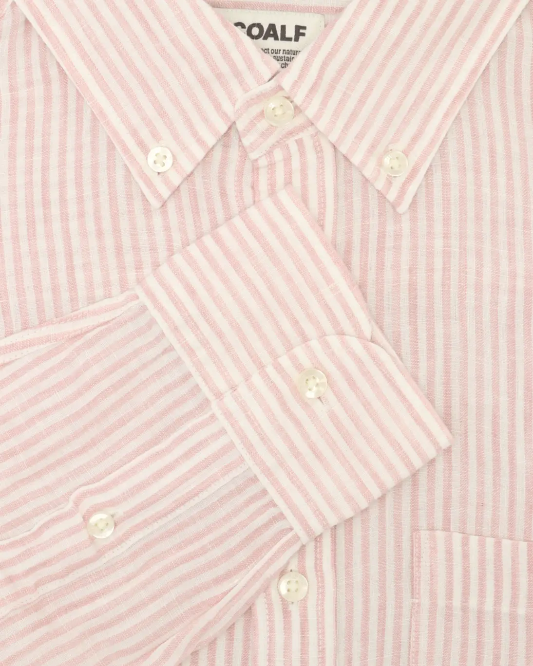 CAMISA DE RAYAS ROSAS LINO ECOALF