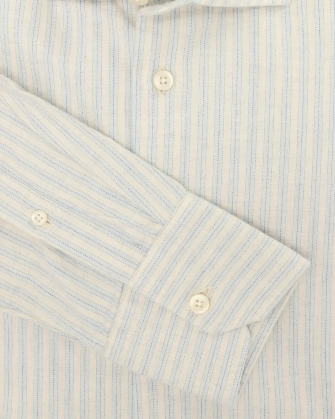 CAMISA DE RAYAS CREMA Y AZUL BASTONCINO