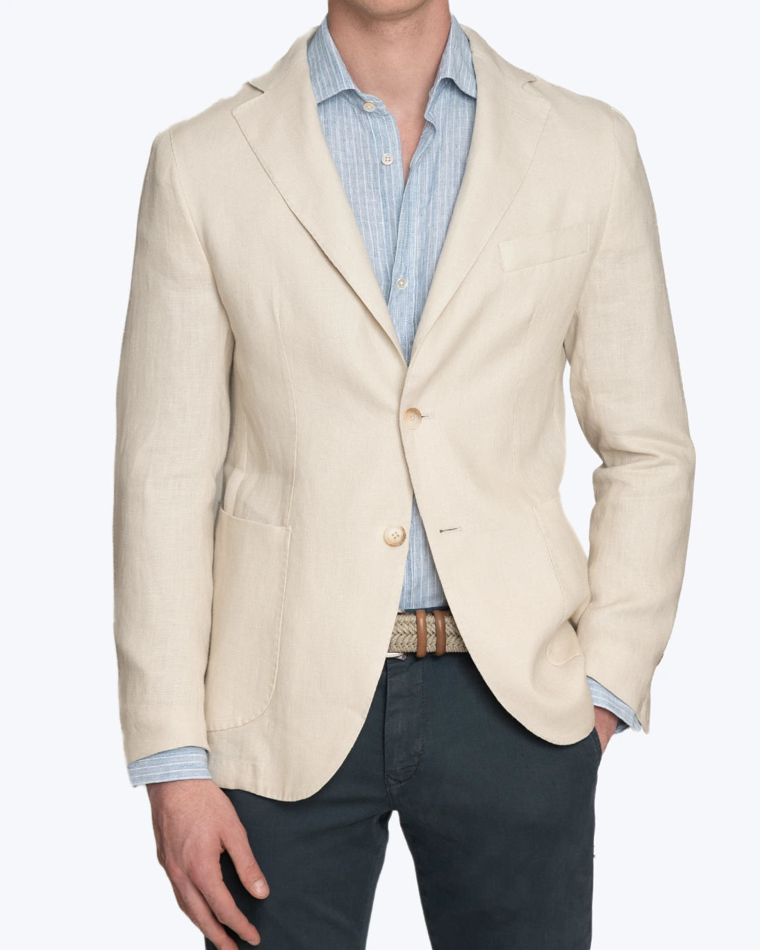 BLAZER DE LINO BEIGE JERRY KEY