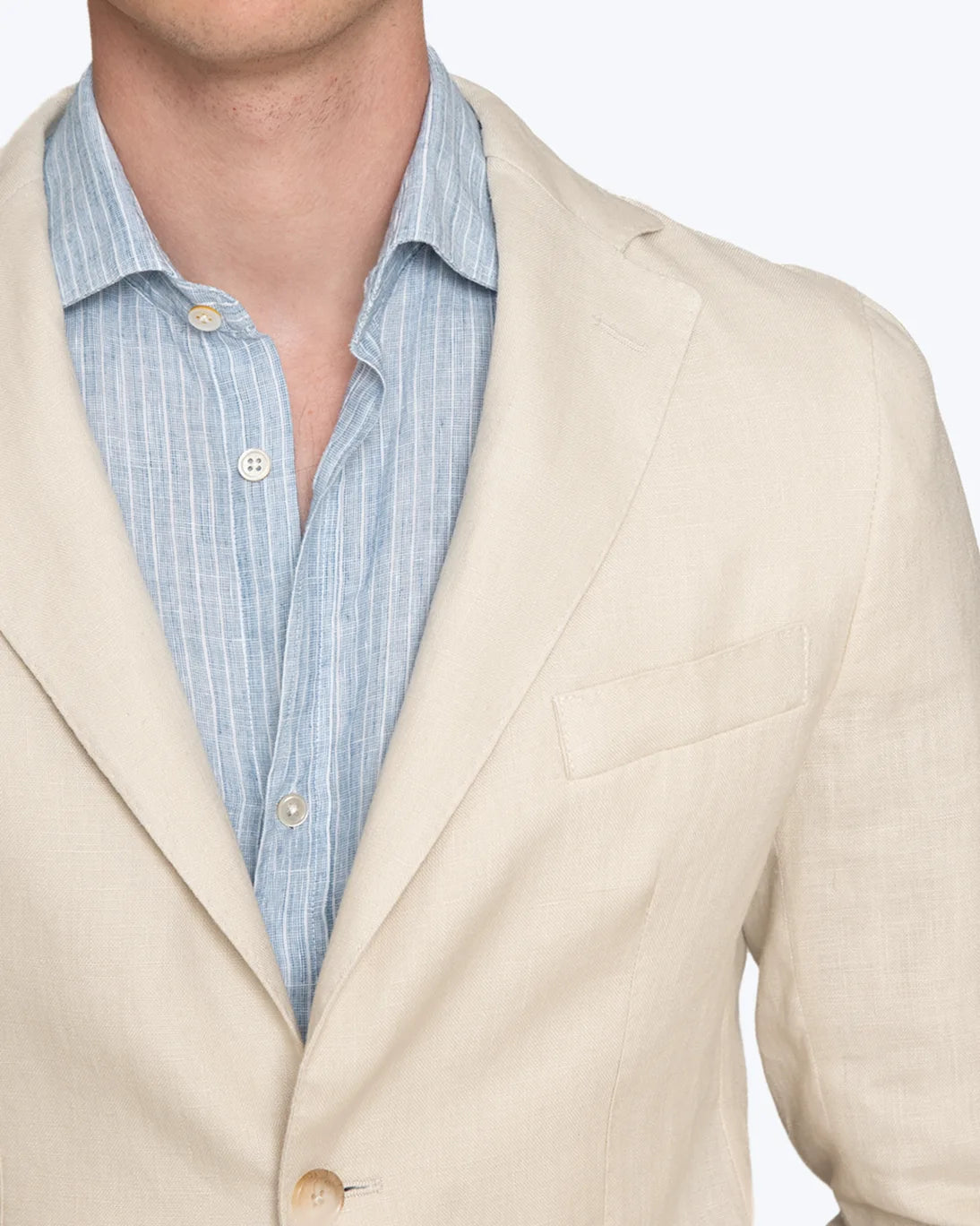 BLAZER DE LINO BEIGE JERRY KEY
