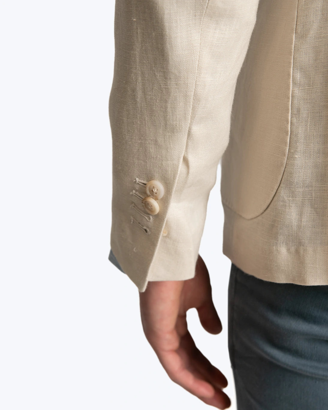 BLAZER DE LINO BEIGE JERRY KEY