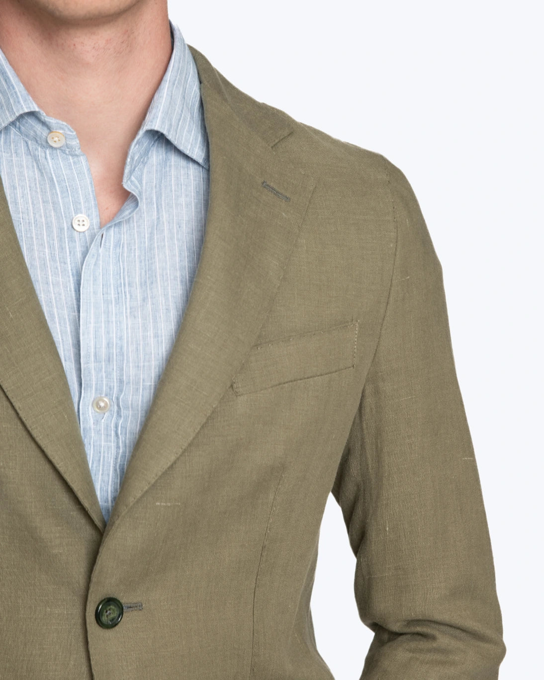 BLAZER DE LINO VERDE JERRY KEY