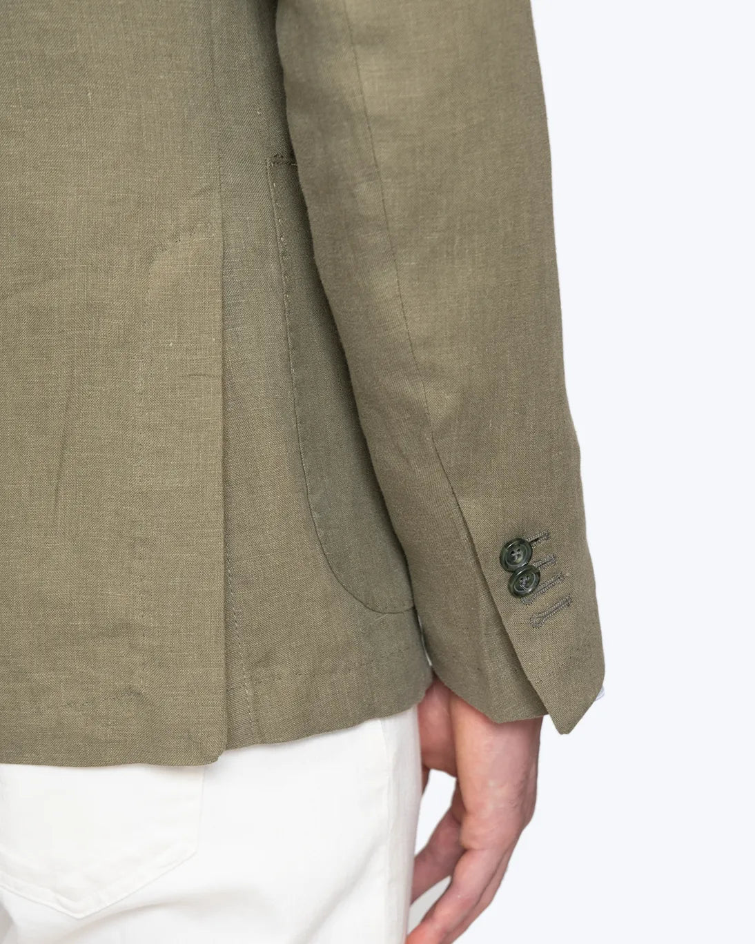 BLAZER DE LINO VERDE JERRY KEY
