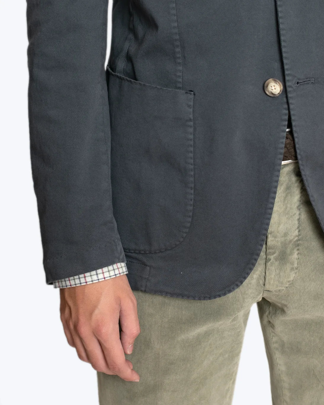 BLAZER GRIS OSCURO DE ALGODÓN JERRY KEY