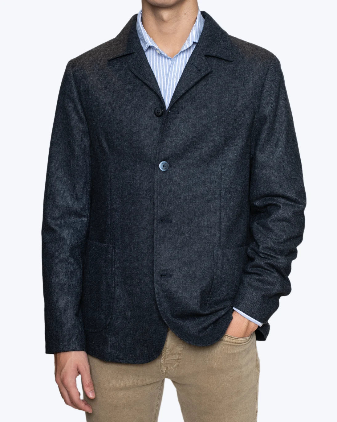 BLAZER DE ESPIGA AZUL AT.P.CO