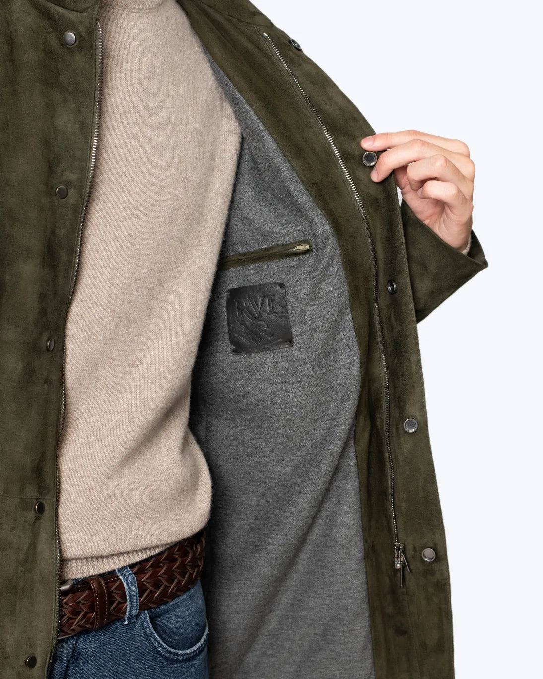 CAZADORA DE PIEL VERDE RVL