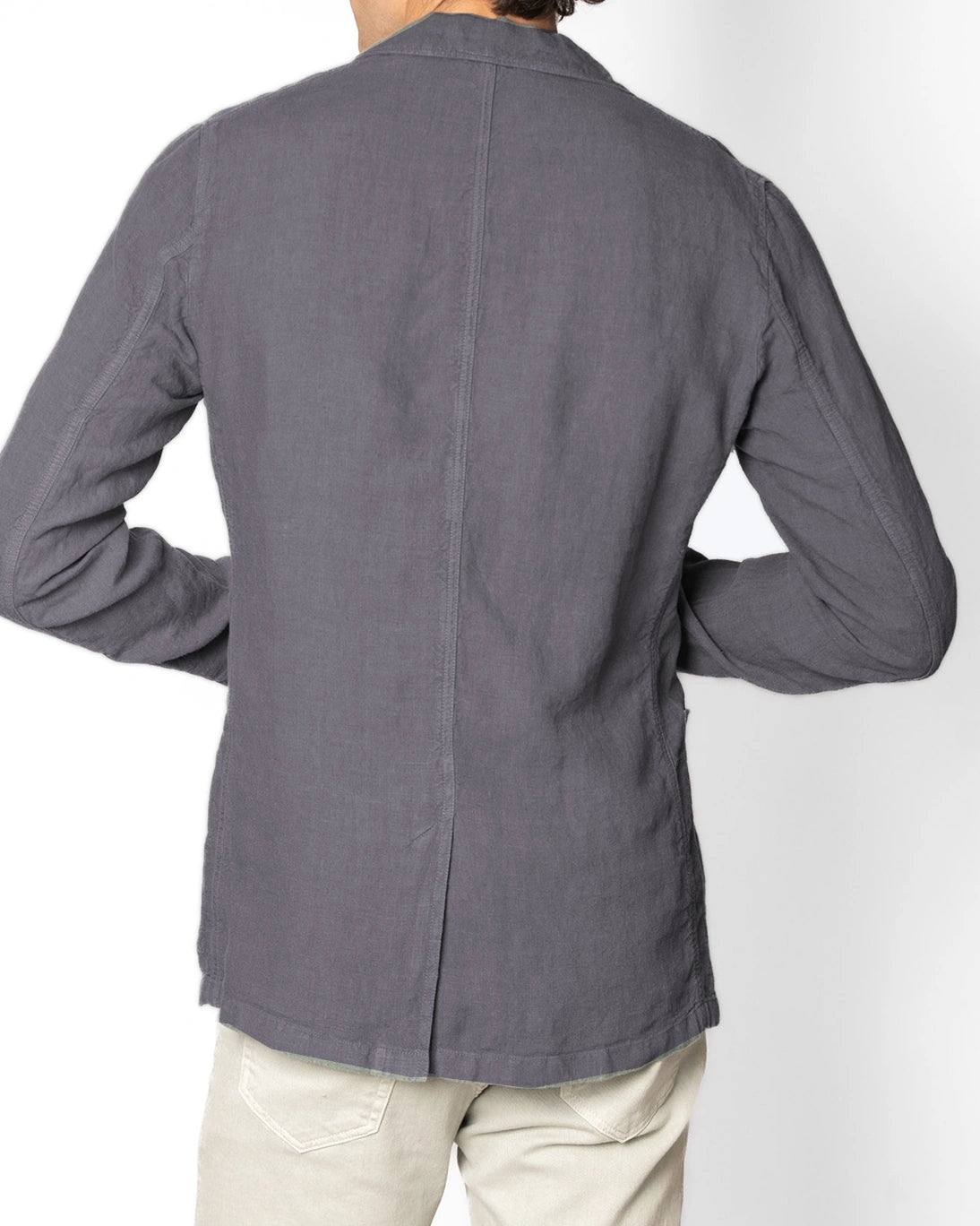 BLAZER DE LINO GRIS OSCURO HARTFORD