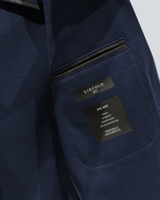 BLAZER DE PIQUÉ NAVY CIRCOLO