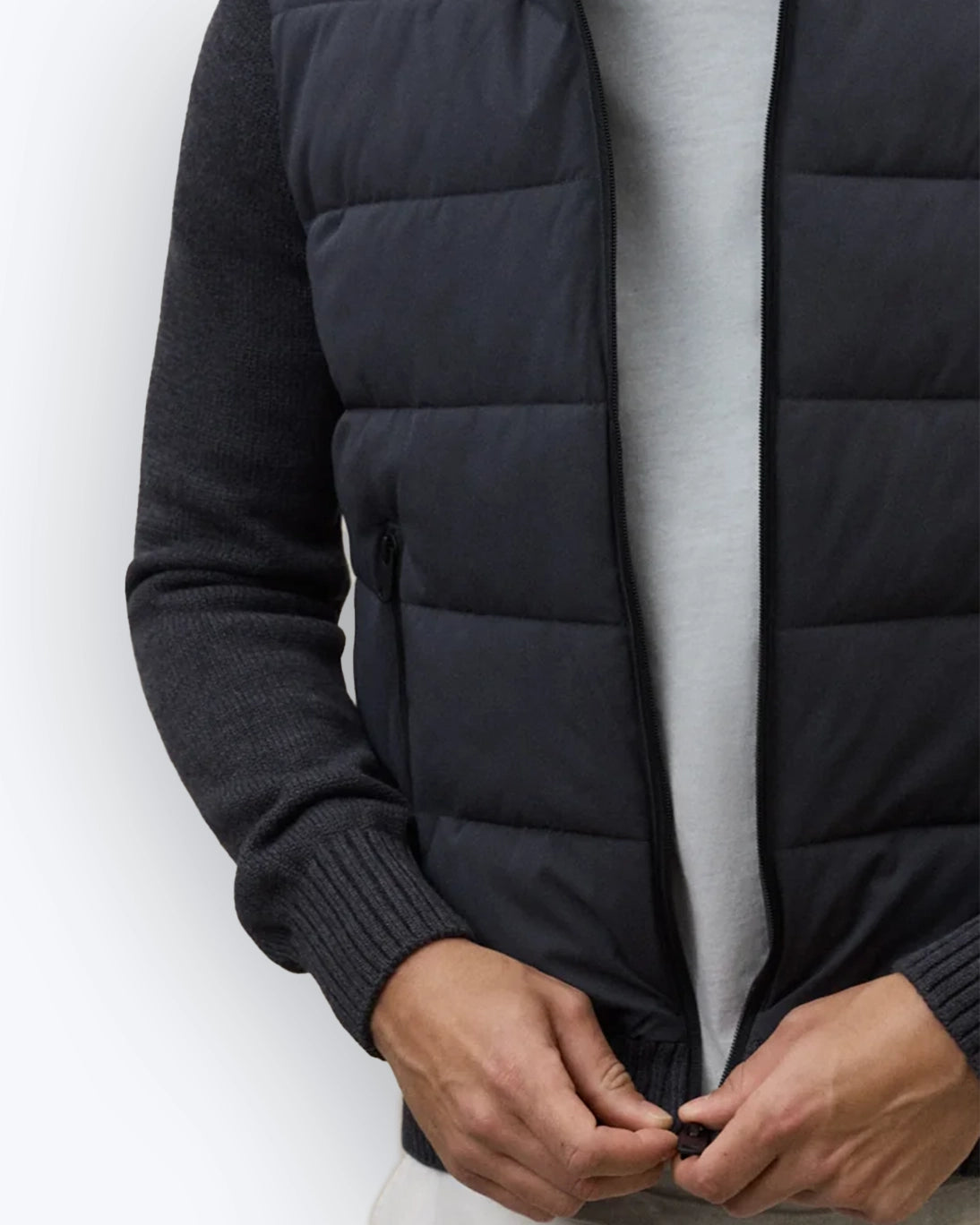 PLUMAS GRIS OSCURO CON CAPUCHA ECOALF