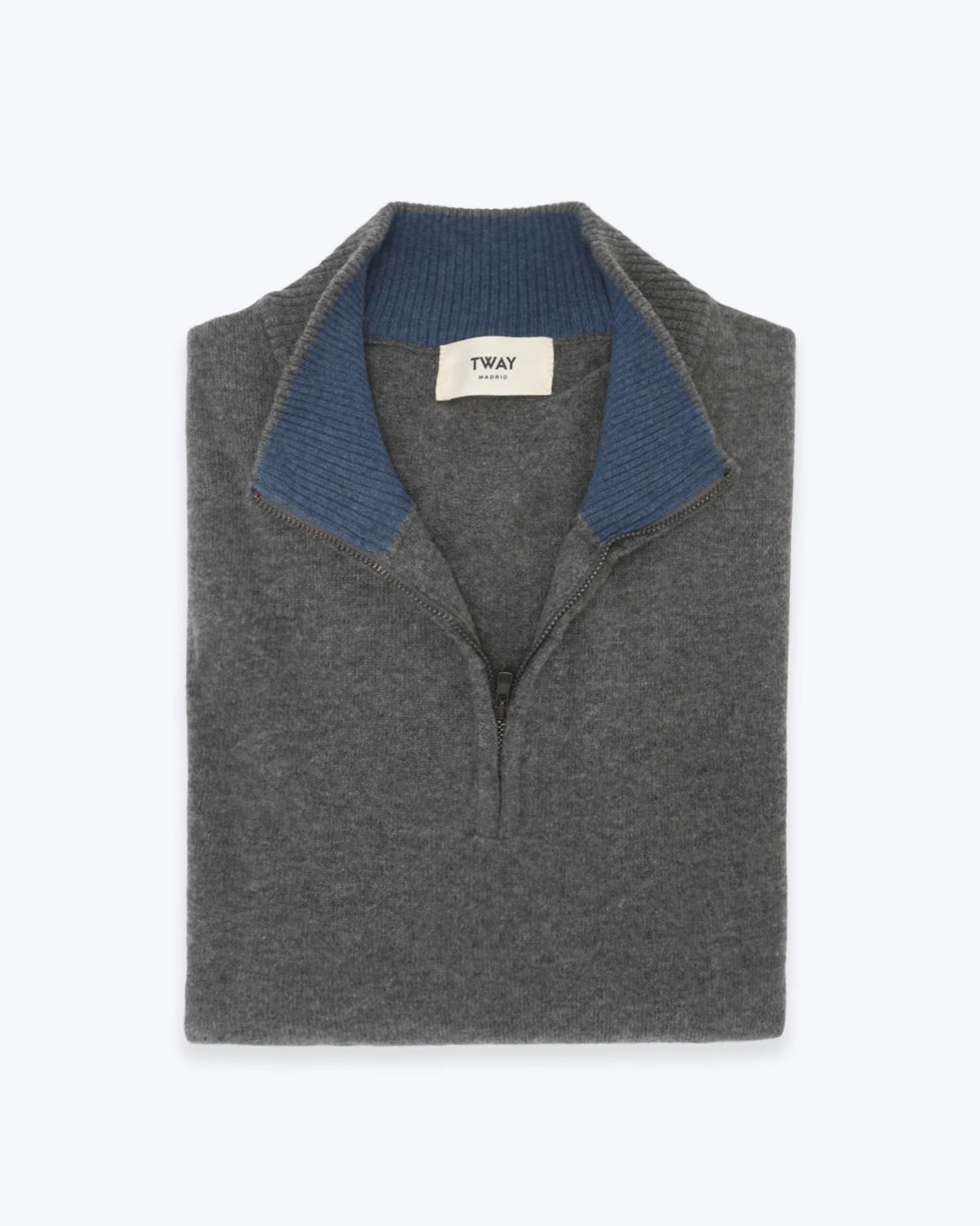 JERSEY CON CREMALLERA GRIS OSCURO TWAY