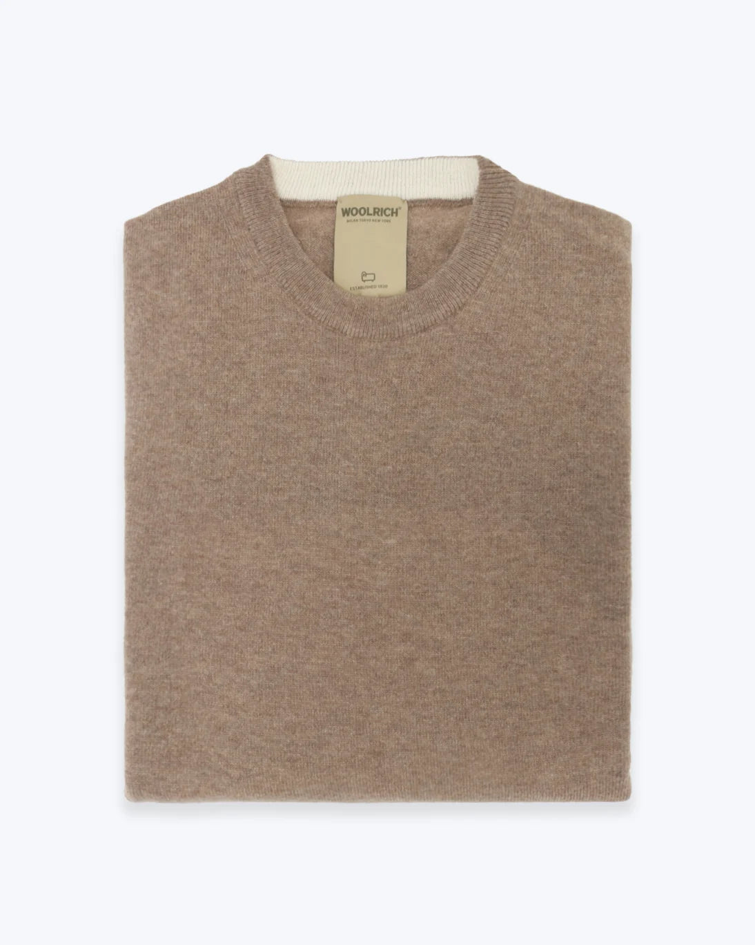 JERSEY DE CUELLO REDONDO BEIGE WOOLRICH