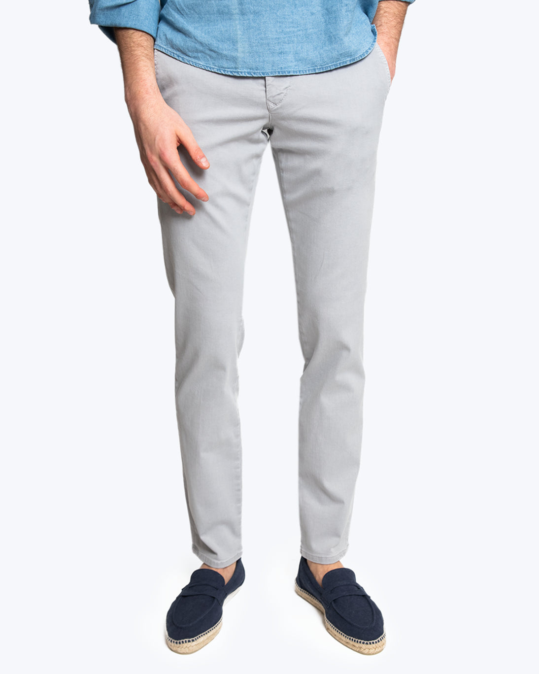 PANTALON CHINO GRIS CLAIR MAC JEANS