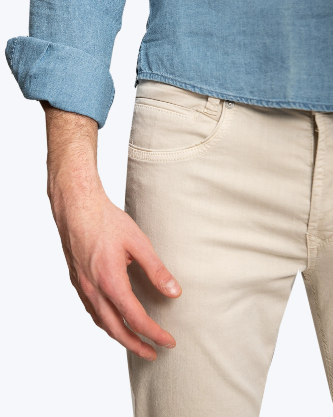 PANTALON 5 POCHES BEIGE MAC JEANS