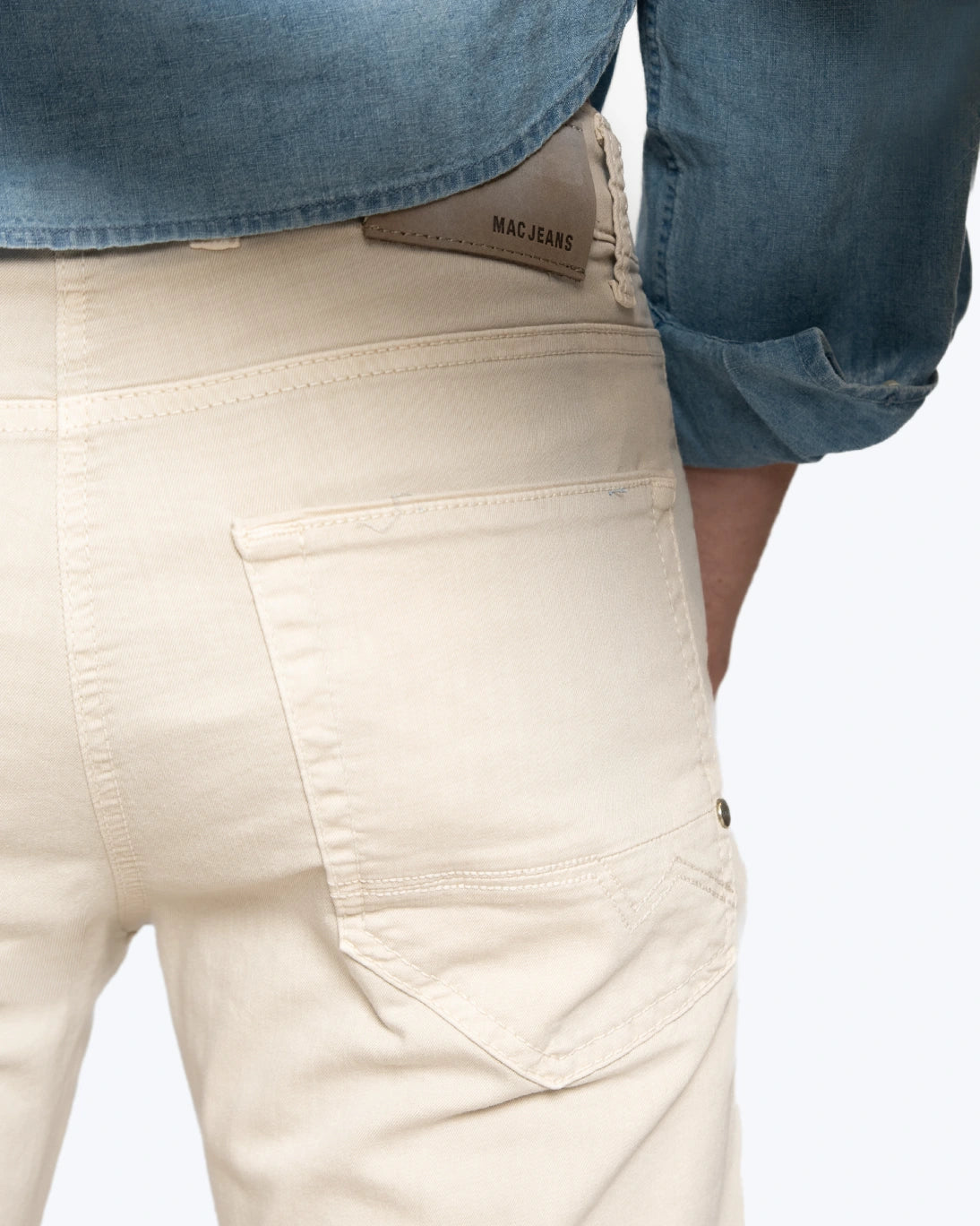 PANTALON 5 POCHES BEIGE MAC JEANS