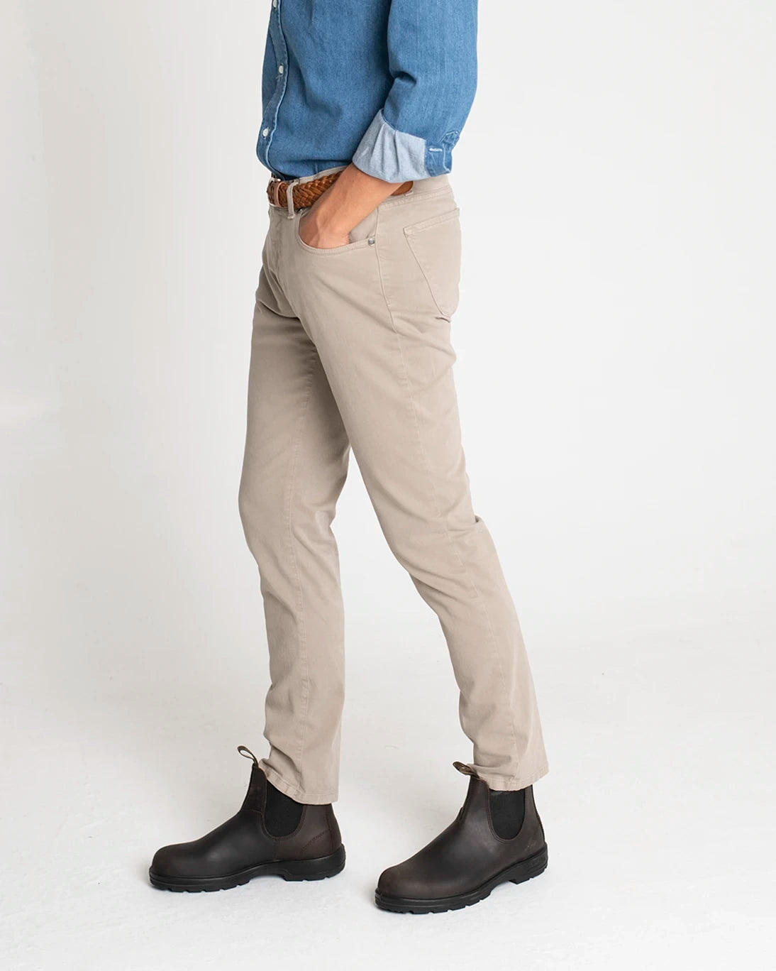 PANTALÓN HUESO DE 5 BOLSILLOS TWAY