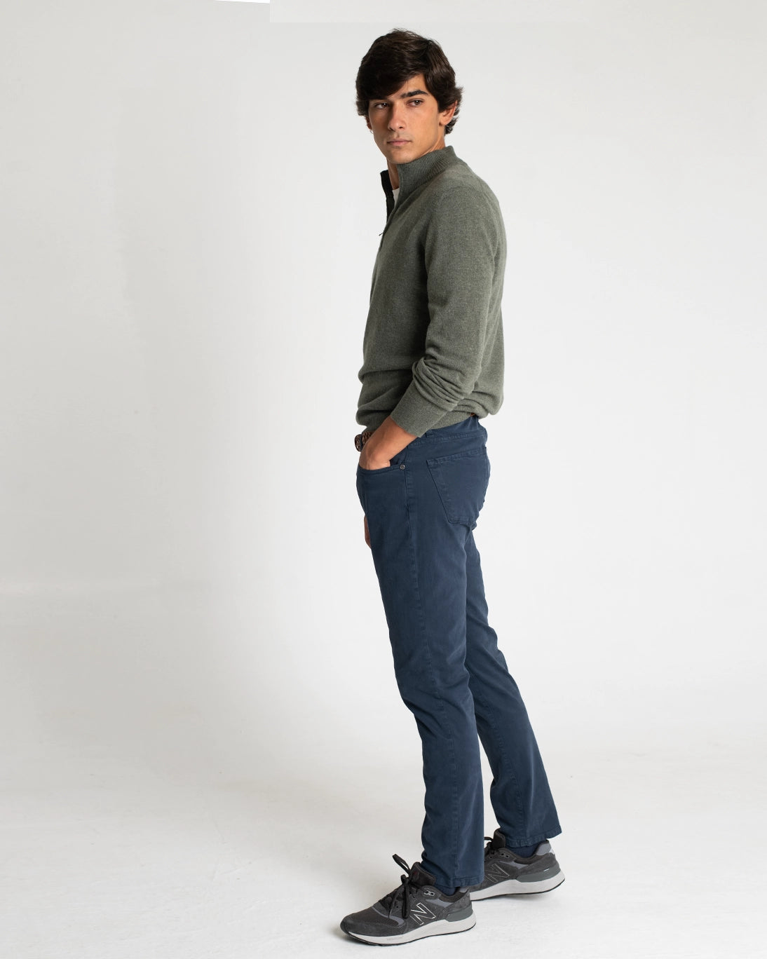 PANTALÓN DE 5 BOLSILLOS AZUL MARINO TWAY