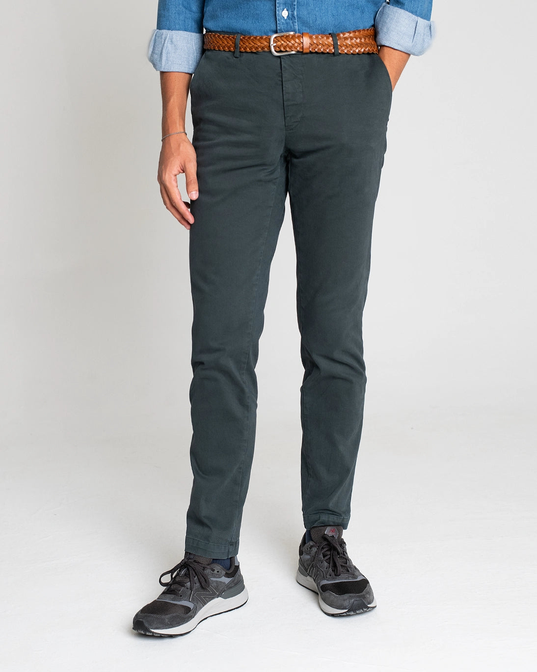 PANTALÓN CHINO AZUL PETRÓLEO TWAY FULHAM SHOPS – Fulham