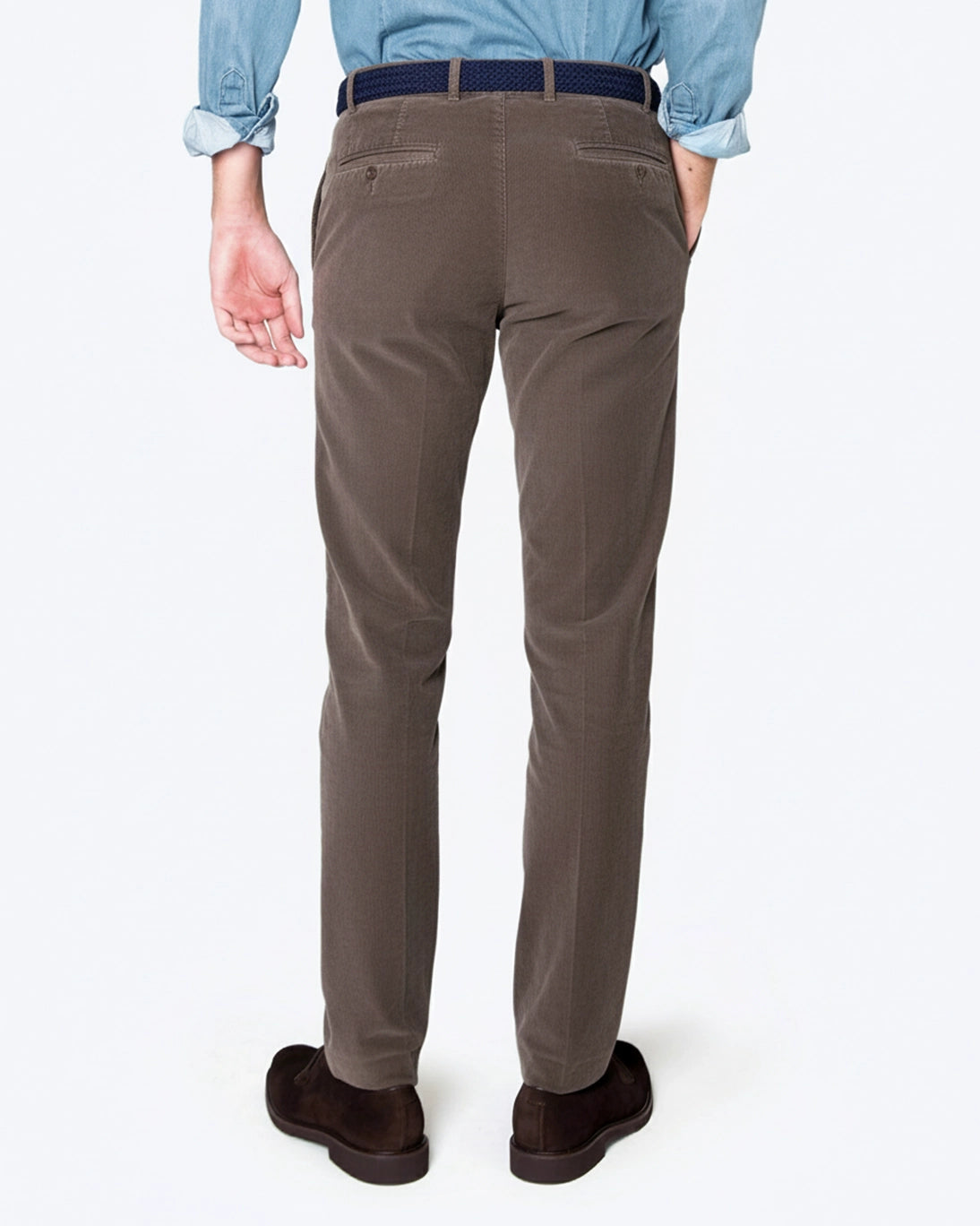 PANTALÓN CHINO DE PANA MARRÓN SANTANIELLO