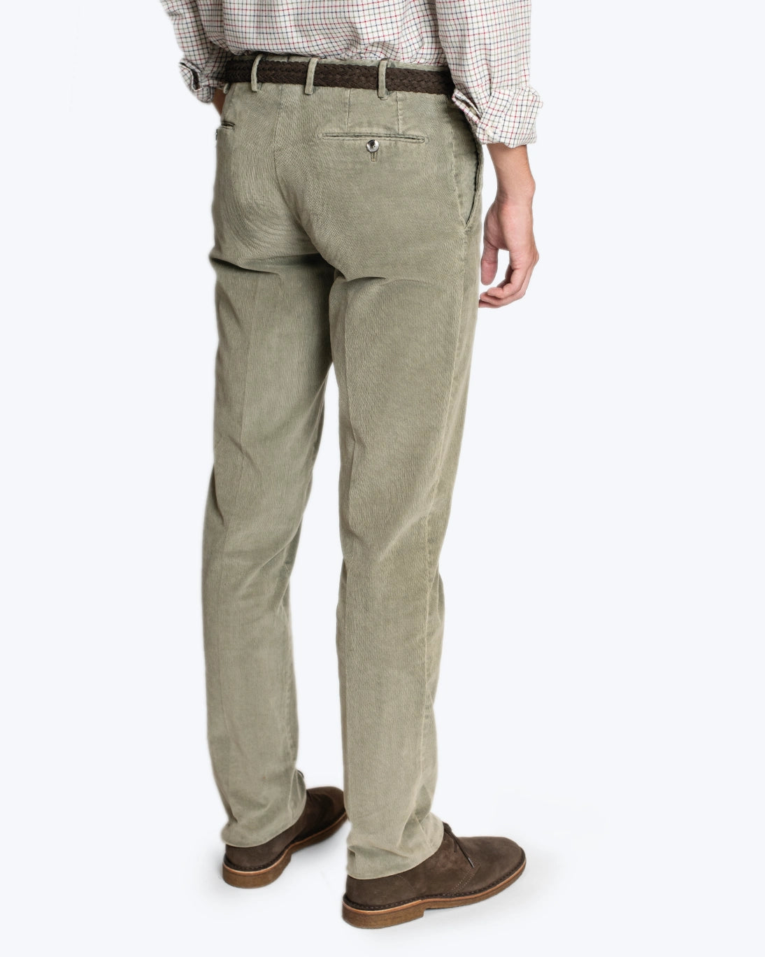 PANTALÓN CHINO DE PANA VERDE CLARO SANTANIELLO