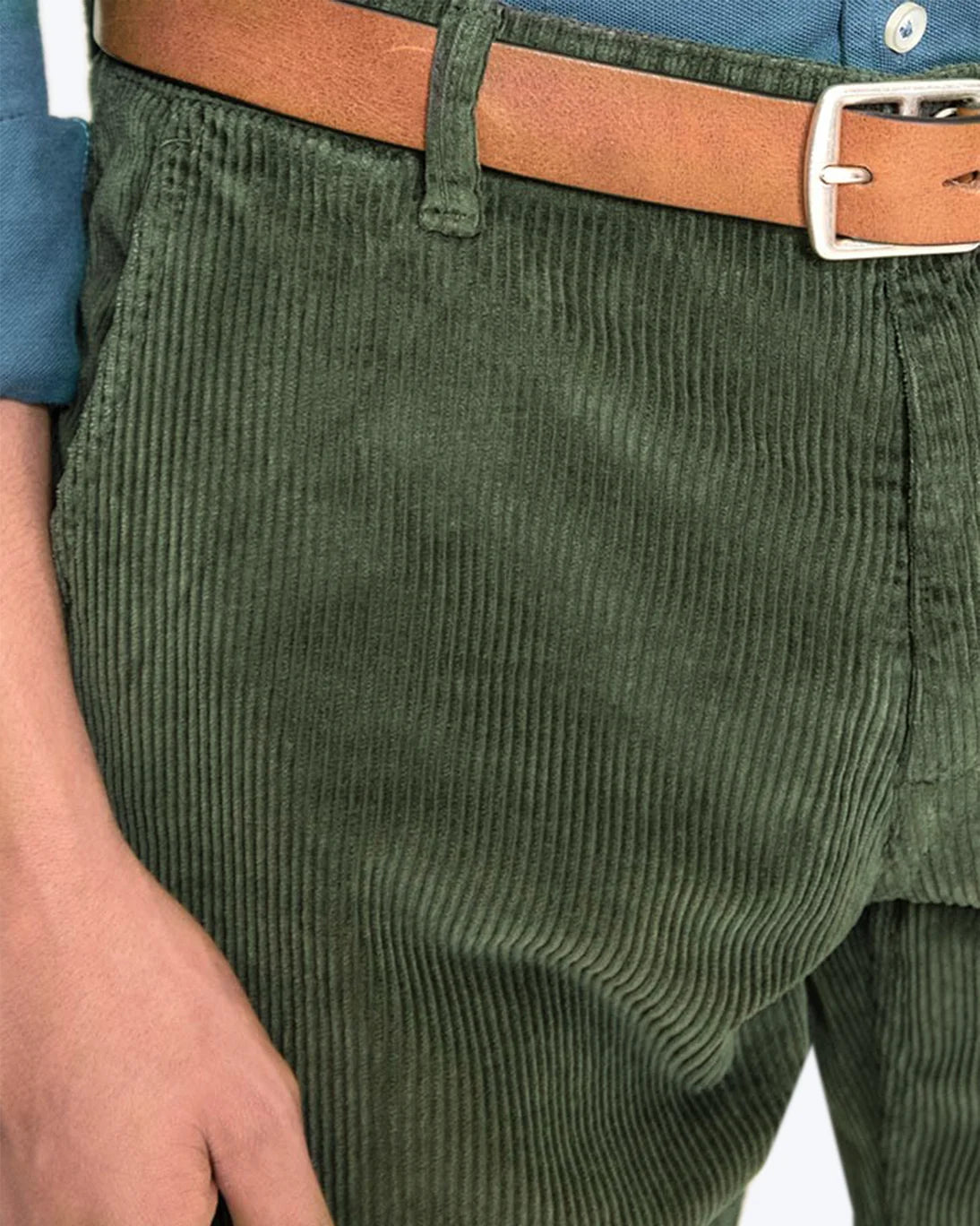 PANTALÓN CHINO DE PANA VERDE BOMBOOGIE