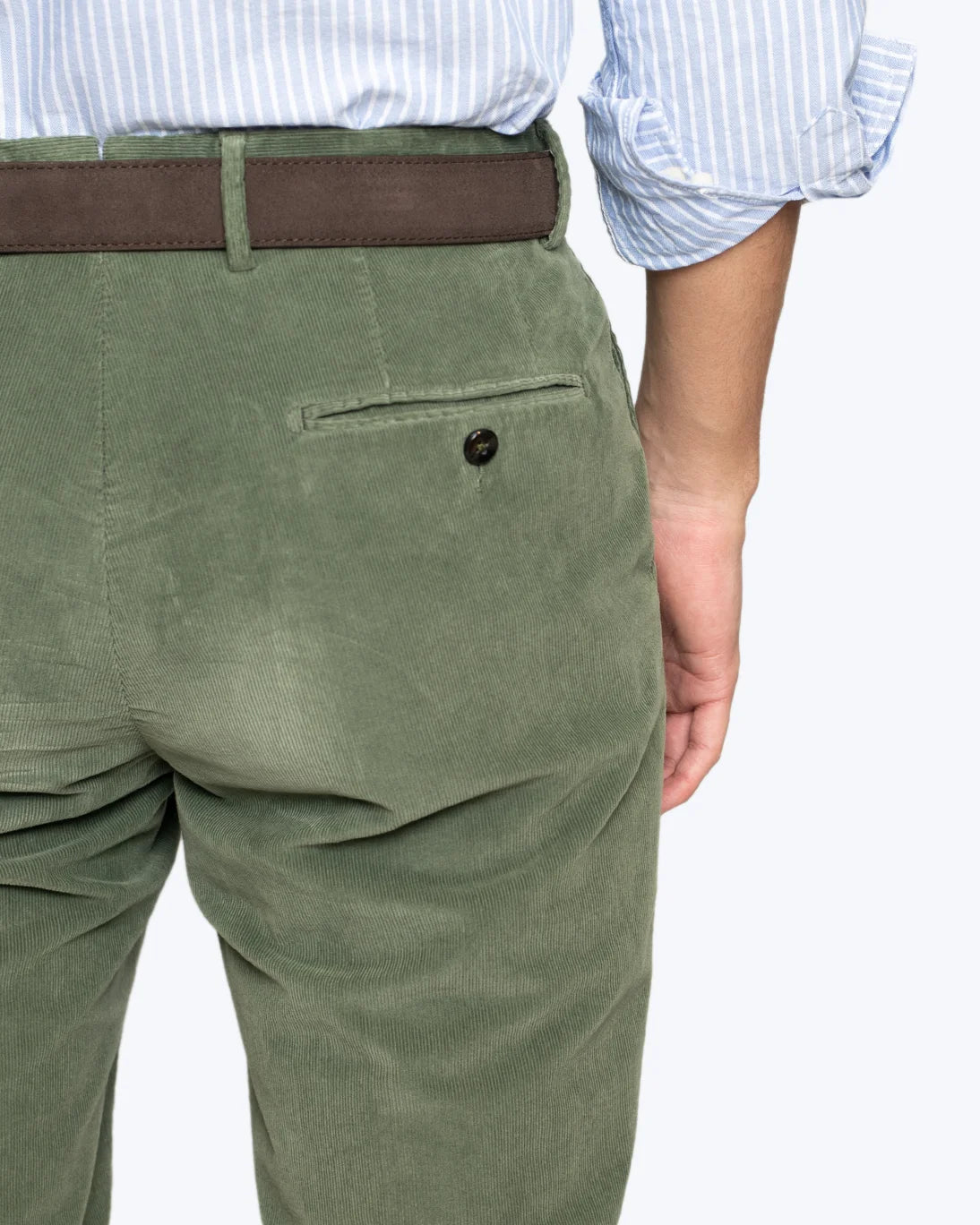 PANTALÓN CHINO DE PANA CON PINZA VERDE L.B.M. 1911