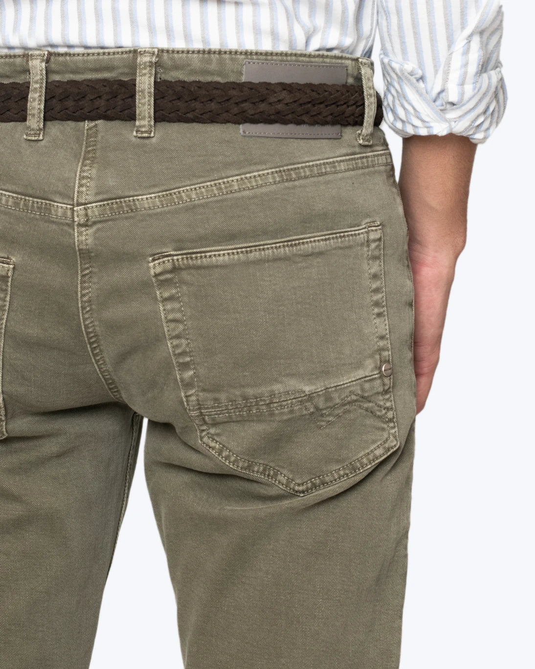 PANTALÓN 5 BOLSILLOS VERDE ARNE PIPE MAC JEANS