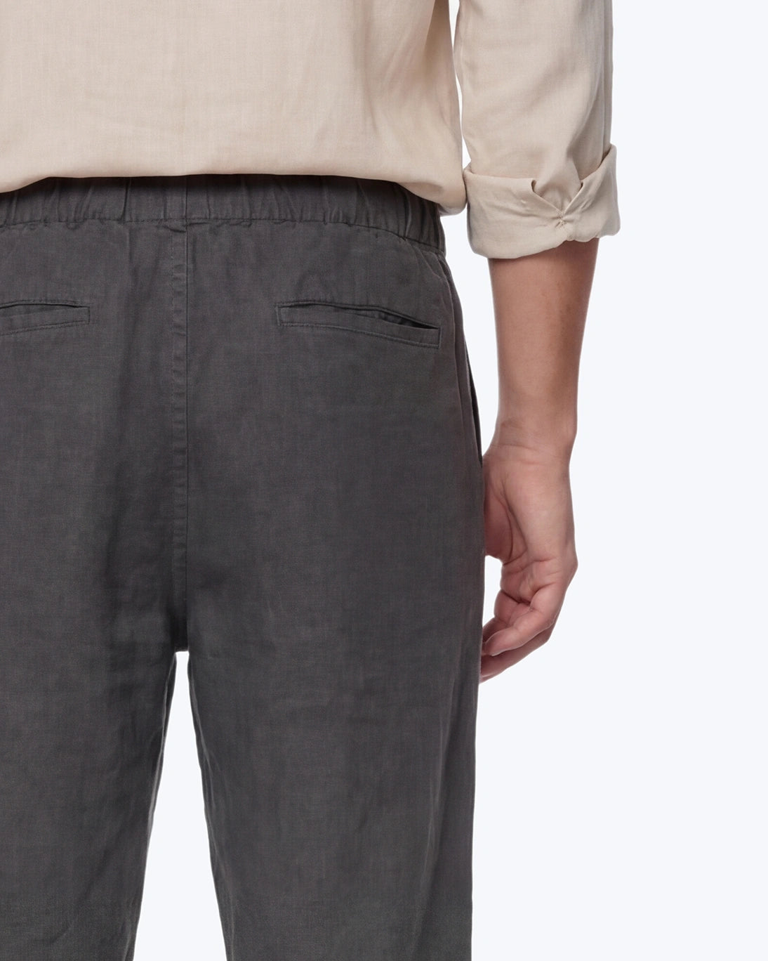 PANTALÓN CHINO DE LINO GRIS OSCURO HARTFORD