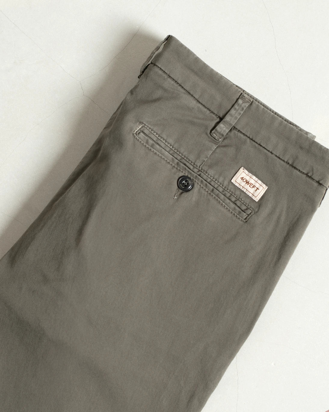 PANTALÓN CHINO GABARDINA VERDE OSCURO 40WEFT