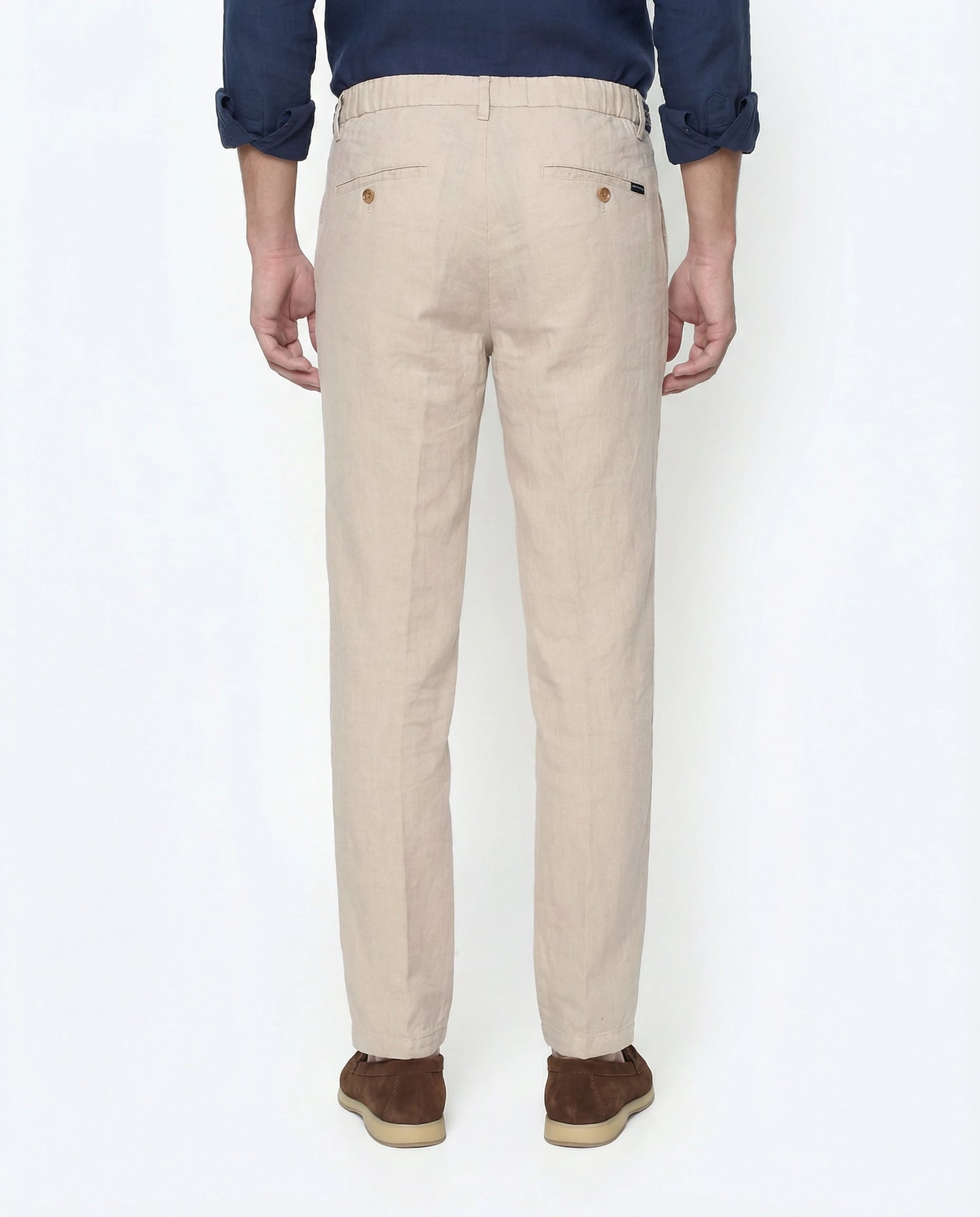 PANTALÓN DE LINO BEIGE JOGGER AT.P.CO