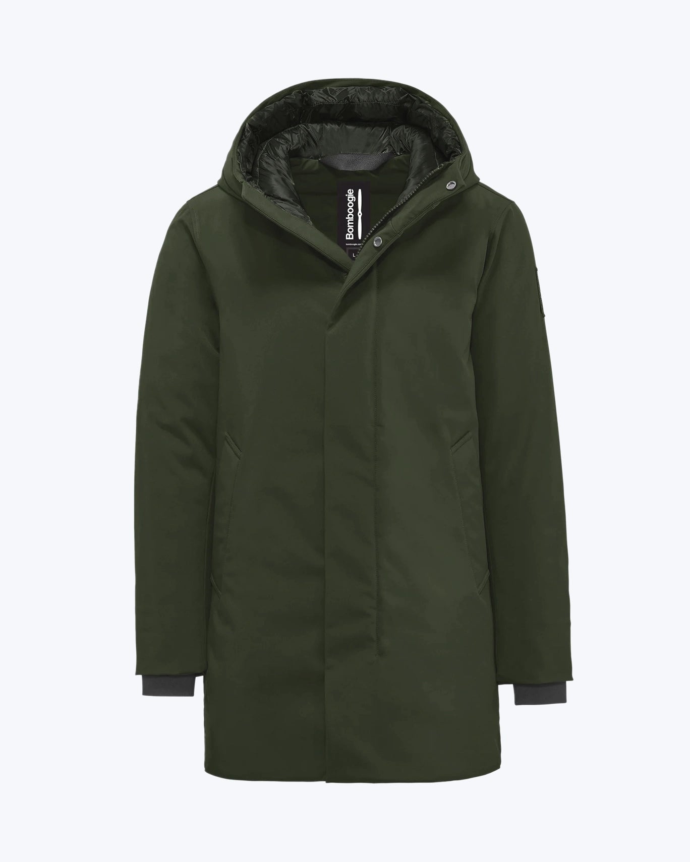 PARKA VERDE OSCURO CON CAPUCHA BOMBOOGIE