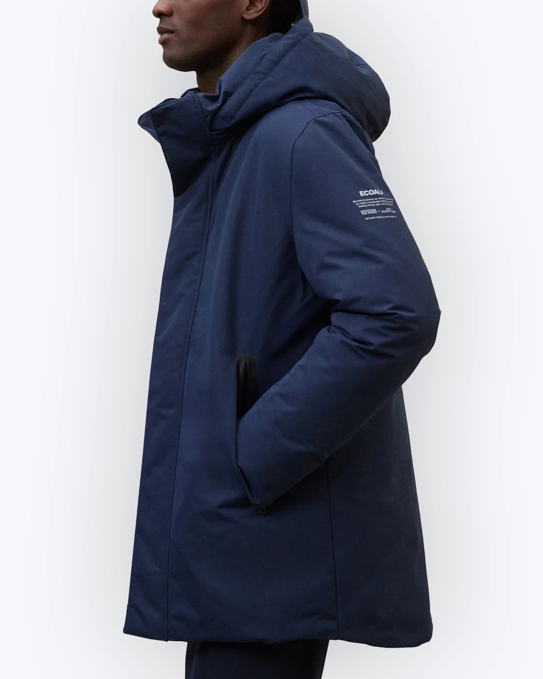 PARKA AZUL CON CAPUCHA ECOALF