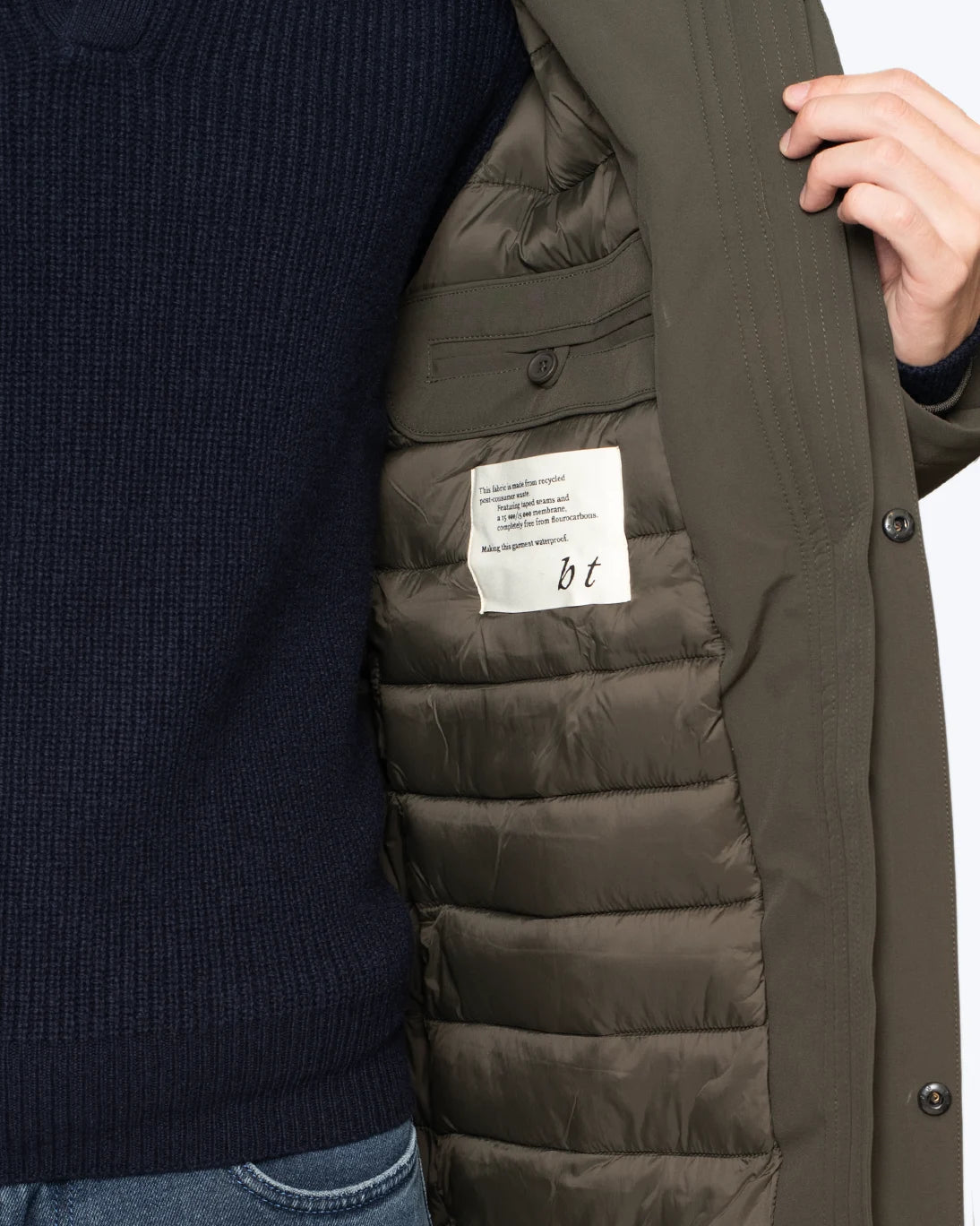 PARKA VERDE OLIVA ACOLCHADA BRIXTOL TEXTILES