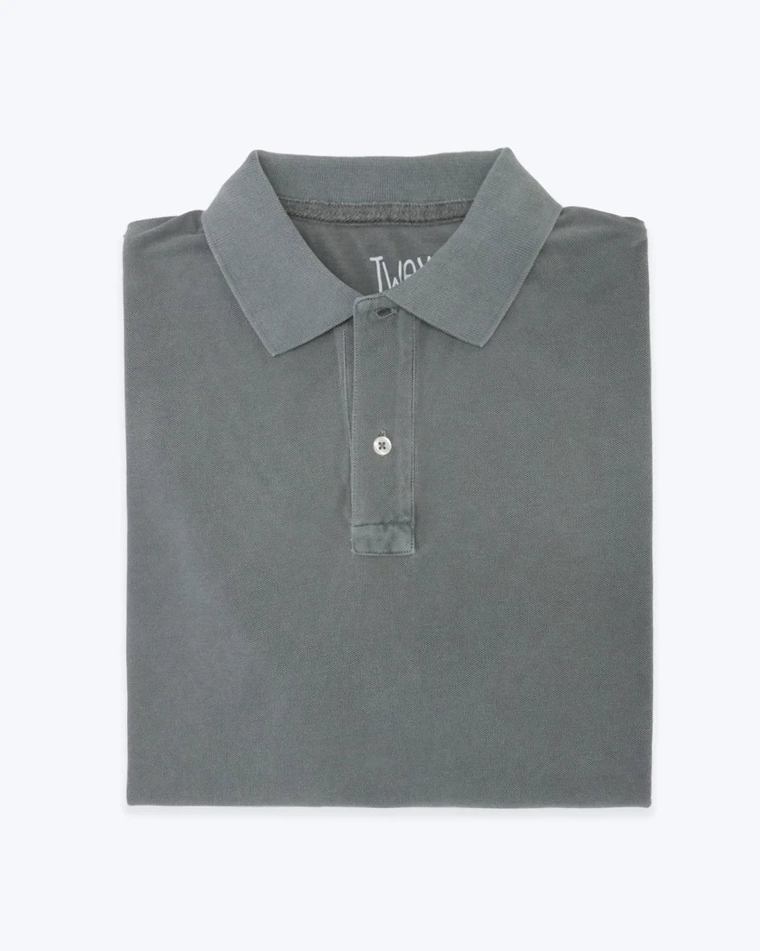 TWAY GRAY SHORT-SLEEVE POLO