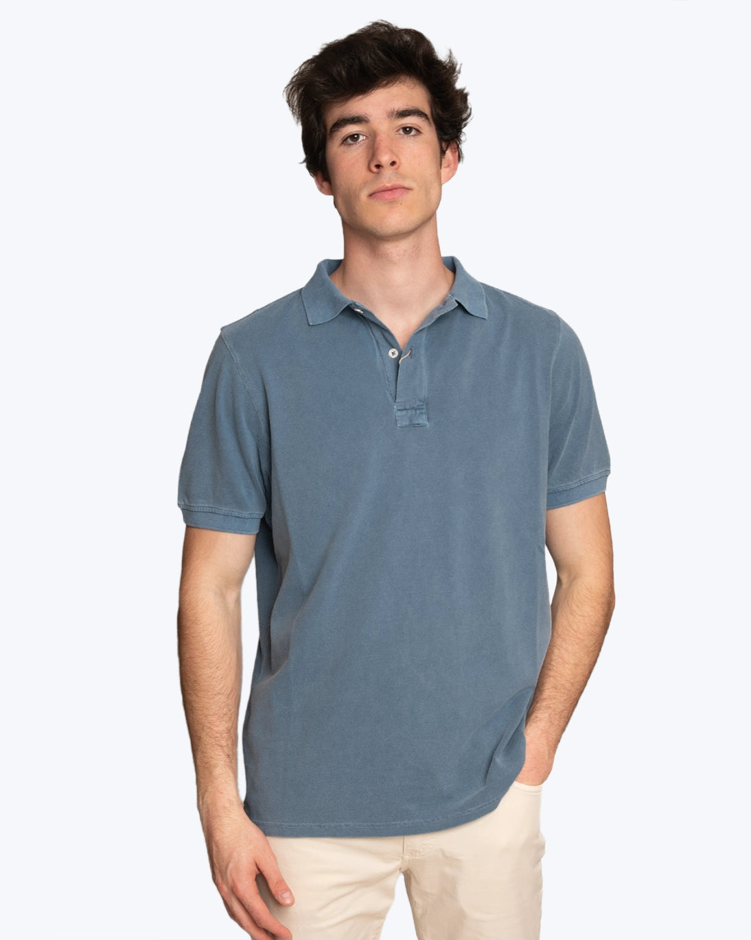 POLO DE MANGA CORTA AZUL TWAY