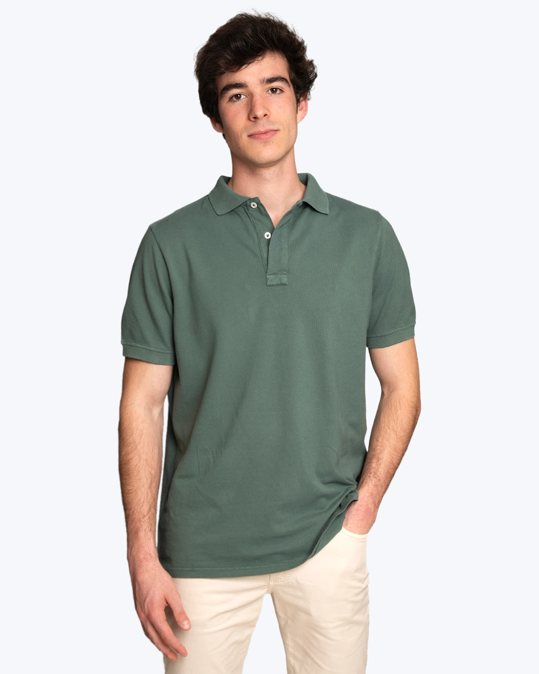 TWAY GREEN SHORT-SLEEVE POLO